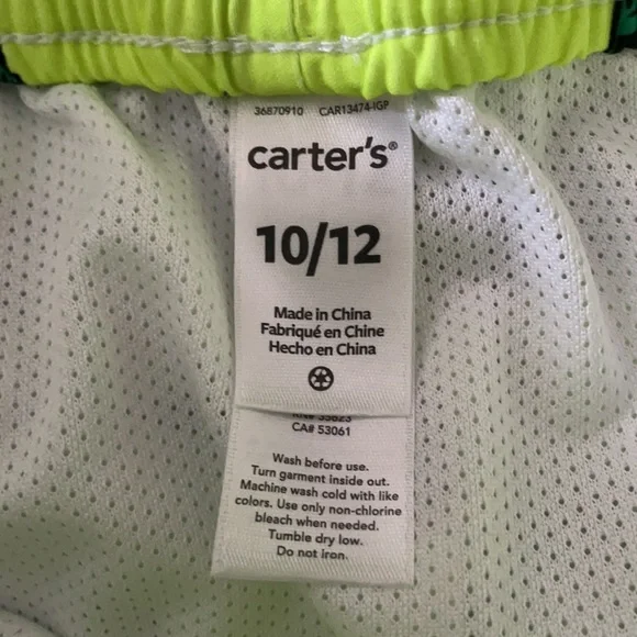 Carter’s Boys Alligator Gator Rashguard and Swim Shorts or Trunks - Picture 12 of 15